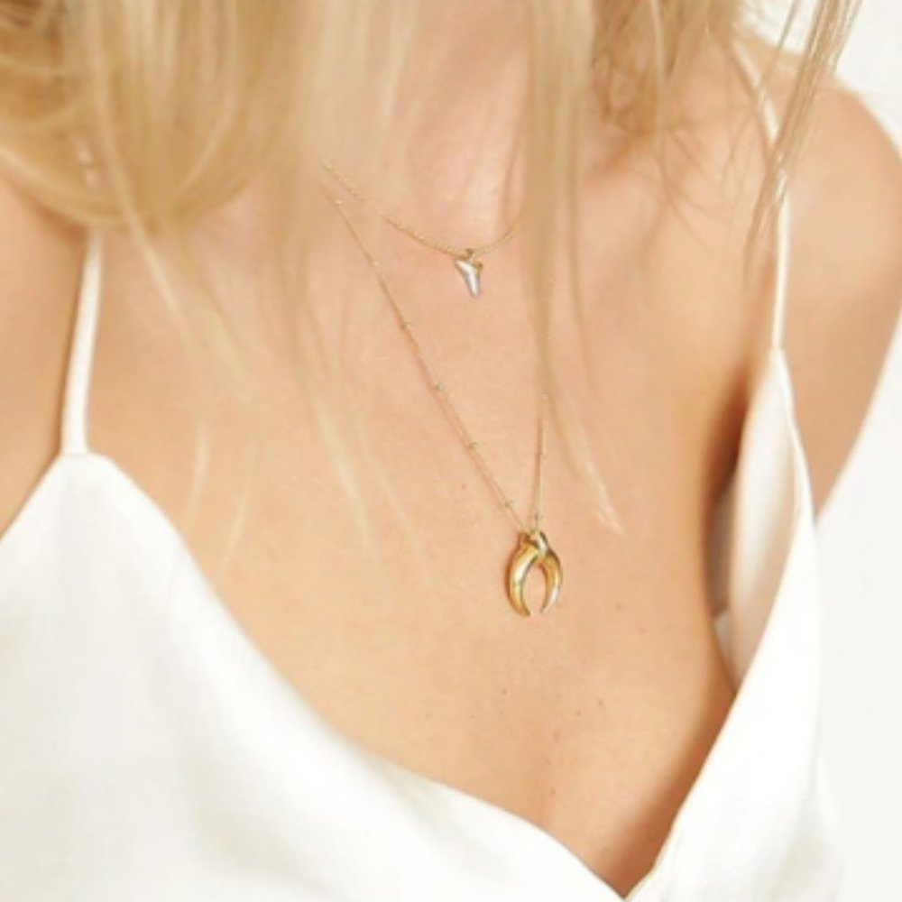 Missoma lucy williams gold large horn necklace